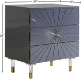 Starburst Contemporary Side Table with Acrylic Legs and Gold Tips for Stylish Storage Solutions