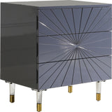 Starburst Contemporary Side Table with Acrylic Legs and Gold Tips for Stylish Storage Solutions