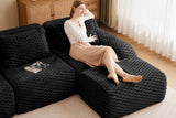 LAURENT 146" 4-Seater Sofa with 2 Ottomans