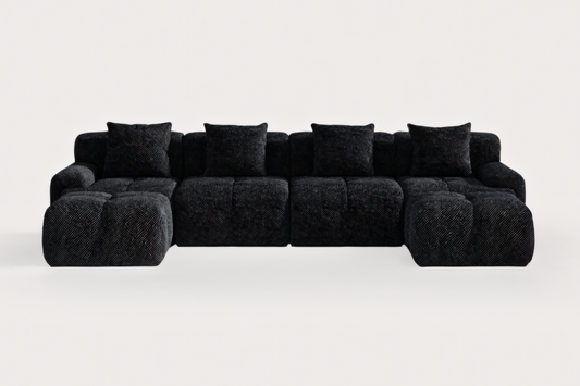 NEXO 135" 4-Seater Sofa with 2 Ottomans