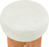 Jasper Counter Stool in Cream Boucle - Stylish Mid Century Design with Solid White Oak Frame