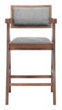 Delhi Counter Stool (Set of 2) Gray & Walnut