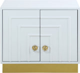 Cosmopolitan Acrylic Contemporary Side Table with Gold Stainless Steel Base for Chic Room Decor