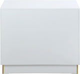 Cosmopolitan Acrylic Contemporary Side Table with Gold Stainless Steel Base for Chic Room Decor