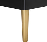 Zayne Engineered Wood Contemporary Dresser with Elegant Gold Accents for Modern Home Décor