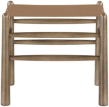 Santos - Faux Leather Upholstered Bench - Walnut Frame