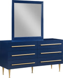 Marisol Contemporary Dresser with Rich Black Finish and Brushed Gold Legs for Modern Elegance