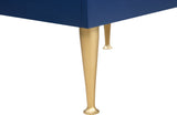 Marisol Contemporary Night Stand with Rich Black Finish and Stylish Brushed Gold Metal Accents