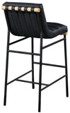 Burke Bar Stool - Stylish Contemporary Counter Stool with Soft Upholstery and Sturdy Metal Frame