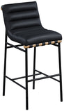 Burke Bar Stool - Stylish Contemporary Counter Stool with Soft Upholstery and Sturdy Metal Frame
