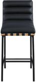 Burke Bar Stool - Stylish Contemporary Counter Stool with Soft Upholstery and Sturdy Metal Frame