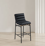Burke Bar Stool - Stylish Contemporary Counter Stool with Soft Upholstery and Sturdy Metal Frame