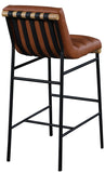 Burke Bar Stool - Stylish Contemporary Counter Stool with Soft Upholstery and Sturdy Metal Frame