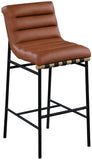 Burke Bar Stool - Stylish Contemporary Counter Stool with Soft Upholstery and Sturdy Metal Frame