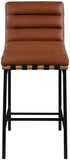 Burke Bar Stool - Stylish Contemporary Counter Stool with Soft Upholstery and Sturdy Metal Frame