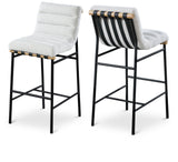 Burke Bar Stool - Stylish Contemporary Counter Stool with Soft Upholstery and Sturdy Metal Frame