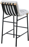 Burke Bar Stool - Stylish Contemporary Counter Stool with Soft Upholstery and Sturdy Metal Frame