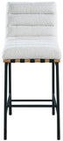 Burke Bar Stool - Stylish Contemporary Counter Stool with Soft Upholstery and Sturdy Metal Frame