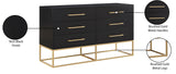 Maxine Black Dresser - Modern Contemporary Design with Gold Accents for Stylish Bedroom Storage