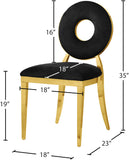 Carousel Velvet Dining Chair Set - Modern Gold Stainless Steel Frame with Plush Comfort Design