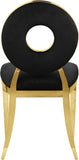 Carousel Velvet Dining Chair Set - Modern Gold Stainless Steel Frame with Plush Comfort Design