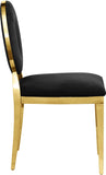 Carousel Velvet Dining Chair Set - Modern Gold Stainless Steel Frame with Plush Comfort Design