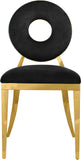 Carousel Velvet Dining Chair Set - Modern Gold Stainless Steel Frame with Plush Comfort Design