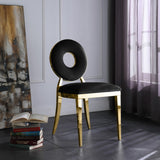 Carousel Velvet Dining Chair Set - Modern Gold Stainless Steel Frame with Plush Comfort Design