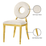 Carousel Velvet Dining Chair Set - Modern Gold Stainless Steel Frame with Plush Comfort Design