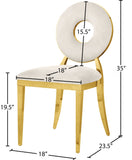 Carousel Velvet Dining Chair Set - Modern Gold Stainless Steel Frame with Plush Comfort Design