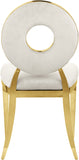 Carousel Velvet Dining Chair Set - Modern Gold Stainless Steel Frame with Plush Comfort Design