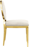 Carousel Velvet Dining Chair Set - Modern Gold Stainless Steel Frame with Plush Comfort Design