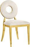 Carousel Velvet Dining Chair Set - Modern Gold Stainless Steel Frame with Plush Comfort Design