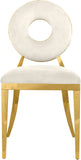 Carousel Velvet Dining Chair Set - Modern Gold Stainless Steel Frame with Plush Comfort Design