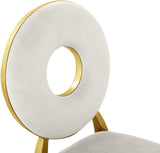 Carousel Velvet Dining Chair Set - Modern Gold Stainless Steel Frame with Plush Comfort Design