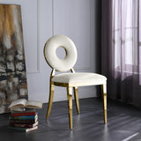 Carousel Velvet Dining Chair Set - Modern Gold Stainless Steel Frame with Plush Comfort Design