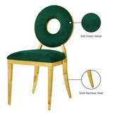 Carousel Velvet Dining Chair Set - Modern Gold Stainless Steel Frame with Plush Comfort Design