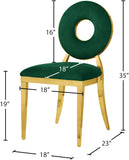 Carousel Velvet Dining Chair Set - Modern Gold Stainless Steel Frame with Plush Comfort Design
