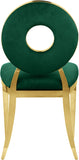 Carousel Velvet Dining Chair Set - Modern Gold Stainless Steel Frame with Plush Comfort Design