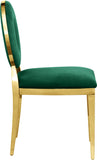 Carousel Velvet Dining Chair Set - Modern Gold Stainless Steel Frame with Plush Comfort Design