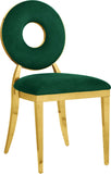 Carousel Velvet Dining Chair Set - Modern Gold Stainless Steel Frame with Plush Comfort Design