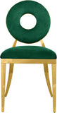Carousel Velvet Dining Chair Set - Modern Gold Stainless Steel Frame with Plush Comfort Design