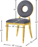 Carousel Velvet Dining Chair Set - Modern Gold Stainless Steel Frame with Plush Comfort Design