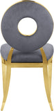 Carousel Velvet Dining Chair Set - Modern Gold Stainless Steel Frame with Plush Comfort Design