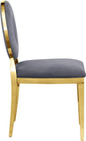 Carousel Velvet Dining Chair Set - Modern Gold Stainless Steel Frame with Plush Comfort Design