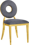Carousel Velvet Dining Chair Set - Modern Gold Stainless Steel Frame with Plush Comfort Design