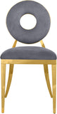 Carousel Velvet Dining Chair Set - Modern Gold Stainless Steel Frame with Plush Comfort Design