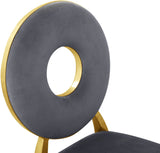 Carousel Velvet Dining Chair Set - Modern Gold Stainless Steel Frame with Plush Comfort Design