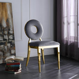 Carousel Velvet Dining Chair Set - Modern Gold Stainless Steel Frame with Plush Comfort Design