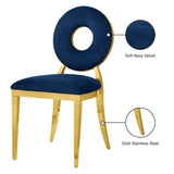 Carousel Velvet Dining Chair Set - Modern Gold Stainless Steel Frame with Plush Comfort Design